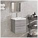 Mobile da Bagno con Lavabo e Specchio Grigio Sonoma - Foto miniatura 2