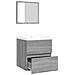 Mobile da Bagno con Lavabo e Specchio Grigio Sonoma - Foto miniatura 6