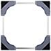 Base per lavatrice Grigio 67 x 67 x 21.5 cm Metallo - Foto miniatura 6
