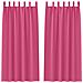 Tende con tende 2 pcs Rosa Vivo 225 x 140 cm Poliestere - Foto miniatura 1