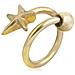 Anello Regolabile In Ottone Placcato Oro Con Stella In Zama - Foto miniatura 1
