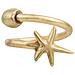 Anello Regolabile In Ottone Placcato Oro Con Stella In Zama - Foto miniatura 2