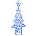 Albero di Natale con 240 LED Blu 180 cm Acrilico - Foto miniatura 1