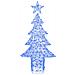 Albero di Natale con 240 LED Blu 180 cm Acrilico - Foto miniatura 2