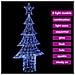 Albero di Natale con 240 LED Blu 180 cm Acrilico - Foto miniatura 7