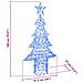 Albero di Natale con 240 LED Blu 180 cm Acrilico - Foto miniatura 8