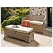 Panca Da Giardino Con Cuscino Susua 141 Cm Con Ottomana Rattan Naturale - Foto miniatura 1