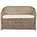 Panca Da Giardino Con Cuscino Susua 141 Cm Con Ottomana Rattan Naturale - Foto miniatura 5