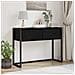 Tavolino Rovere Nero 100 x 36 x 75 cm Legno multistrato - Foto miniatura 2