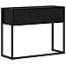 Tavolino Rovere Nero 100 x 36 x 75 cm Legno multistrato - Foto miniatura 8