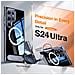 Cover per Galaxy S24 Ultra - TPU+PC, Trasparente, Con Soporte - Foto miniatura 2
