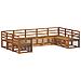 Set divani 9 pcs Naturale Legno di Acacia Massello - Foto miniatura 1