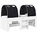 Letto con Tunnel 4 pcs Bianco e Nero Legno ingegnerizzato - Foto miniatura 1