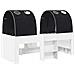 Letto con Tunnel 4 pcs Bianco e Nero Legno ingegnerizzato - Foto miniatura 3