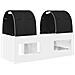 Letto con Tunnel 4 pcs Bianco e Nero Legno ingegnerizzato - Foto miniatura 8