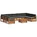 Set di divani da esterno 10 pcs Naturale e Antracite - Foto miniatura 1