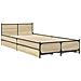 Struttura letto con testata con ruota Rovere Sonoma 80 x 200 cm - Foto miniatura 7