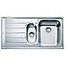 Lavello NEX251 SX 1 Vasca e 1 vaschino Gocciolatoio a Sinistra Dimensioni 100 x 51 cm Colore Inox Satinato Serie Neptune Filotop - Foto miniatura 1
