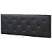 Testiera Di Letto Di Pelle Sintetica Rombo 150x60 Nero - Foto miniatura 1