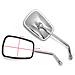 Specchio Retrovisore Coppia Specchietti Chopper Custom Moto Cromo Dx+sx - Foto miniatura 3