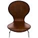 Sedia Impilabile Diego in Legno I Sedia Attesa in Metallo I Sedia Ergonomica Conferenza I Sedia Design Classico Riunioni O Sale Marrone - Foto miniatura 3