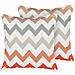 Set Di 2 Cuscini Da Esterno Con Motivo Chevron Multicolore 45 X 45 Cm Lagaro - Foto miniatura 12