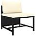 Set Divani Da Giardino 6 Pz Con Cuscini In Polyrattan Nero - Foto miniatura 7