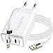 Caricatore Usb /usb-c 20w + Cavo Usb A Lightning, Quick Charge 3.0, Bianco - Foto miniatura 1
