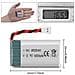 3 Pezzi Batteria Per Syma Drone X5c X5 3.7v 650mah 25c Lipo Avanzato - Foto miniatura 3