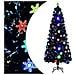 Albero Natale Con Fiocchi Di Neve A Led Nero 240cm Fibra Ottica - Foto miniatura 1