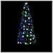 Albero Natale Con Fiocchi Di Neve A Led Nero 240cm Fibra Ottica - Foto miniatura 3