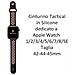 Cinturino 163 Originale Silicone Per Apple Watch 1-2-3-4-5-6-7-8-se 42 44 45mm Black Red - Foto miniatura 2