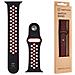 Cinturino 163 Originale Silicone Per Apple Watch 1-2-3-4-5-6-7-8-se 42 44 45mm Black Red - Foto miniatura 1