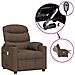 Poltrona Massaggiante Elettrica Marrone in Tessuto - Foto miniatura 1