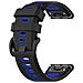 Bracciale Garmin Fenix 5/6 Silicone Black/blue - Foto miniatura 1