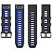 Bracciale Garmin Fenix 5/6 Silicone Black/blue - Foto miniatura 2