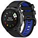 Bracciale Garmin Fenix 5/6 Silicone Black/blue - Foto miniatura 3