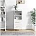 Credenza Bianco Lucido 34,5x34x90 Cm In Legno Multistrato - Foto miniatura 1