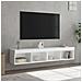 Mobili Porta Tv Con Luci Led 2 Pz Bianchi 80x30x30 Cm - Foto miniatura 5