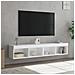 Mobili Porta Tv Con Luci Led 2 Pz Bianchi 80x30x30 Cm - Foto miniatura 1