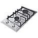 Piano Cottura CHW23X) a Gas 2 Fuochi Gas Colore Acciaio Inossidabile - Foto miniatura 3