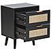 Comodino 2 Cassetti Opoco Nero - Foto miniatura 4