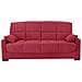 Divano Letto 3 Posti Megan 14 - Tessuto Rosso Soro - Con Braccioli - Letto 130 X 190 Cm - 223 X 96 X 103 Cm - Foto miniatura 1