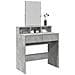 Toeletta Con Specchio Grigio Cemento 80x41x144,5 Cm - Foto miniatura 1