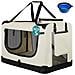Trasportino Per Cani E Gatti, Trasportino Per Animali Domestici Taglia S Gabbia Pieghevole Cani E Gatti, Dimensioni L50xp34xh36 (beige) - Foto miniatura 1