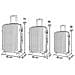 Set 3 Valigie Rigide Berlino Con Ruote Easy Roll Trolley Bagaglio Viaggio Beige - Foto miniatura 3