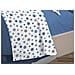 Completo Lenzuola Letto 100% Cotone Made Italy 3027 Disegno Dandy Piazza E Mezza Blu - Foto miniatura 4