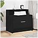 Comodino Con Cassetto Rovere Nero 51x31x47 Cm - Foto miniatura 3