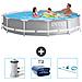 Piscina Fuori Terra - In Giro - 366x366x76 Cm - Grigio - Include Accessori Coordinati Cb78 - Foto miniatura 1