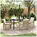 Set da Pranzo da Giardino  5 Pezzi con Cuscini Beige Polyrattan, Tavolo da Giardino  Nero 140x80x73 cm Vetro Temperato - Foto miniatura 2